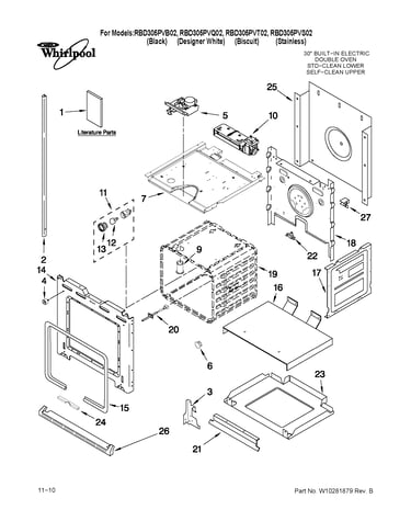 Lower oven parts