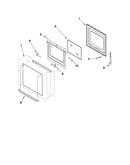 Lower oven door parts