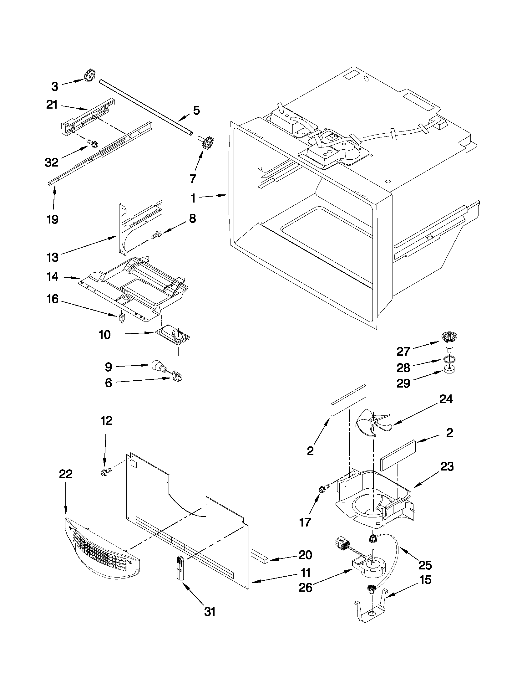 FREEZER LINER PARTS