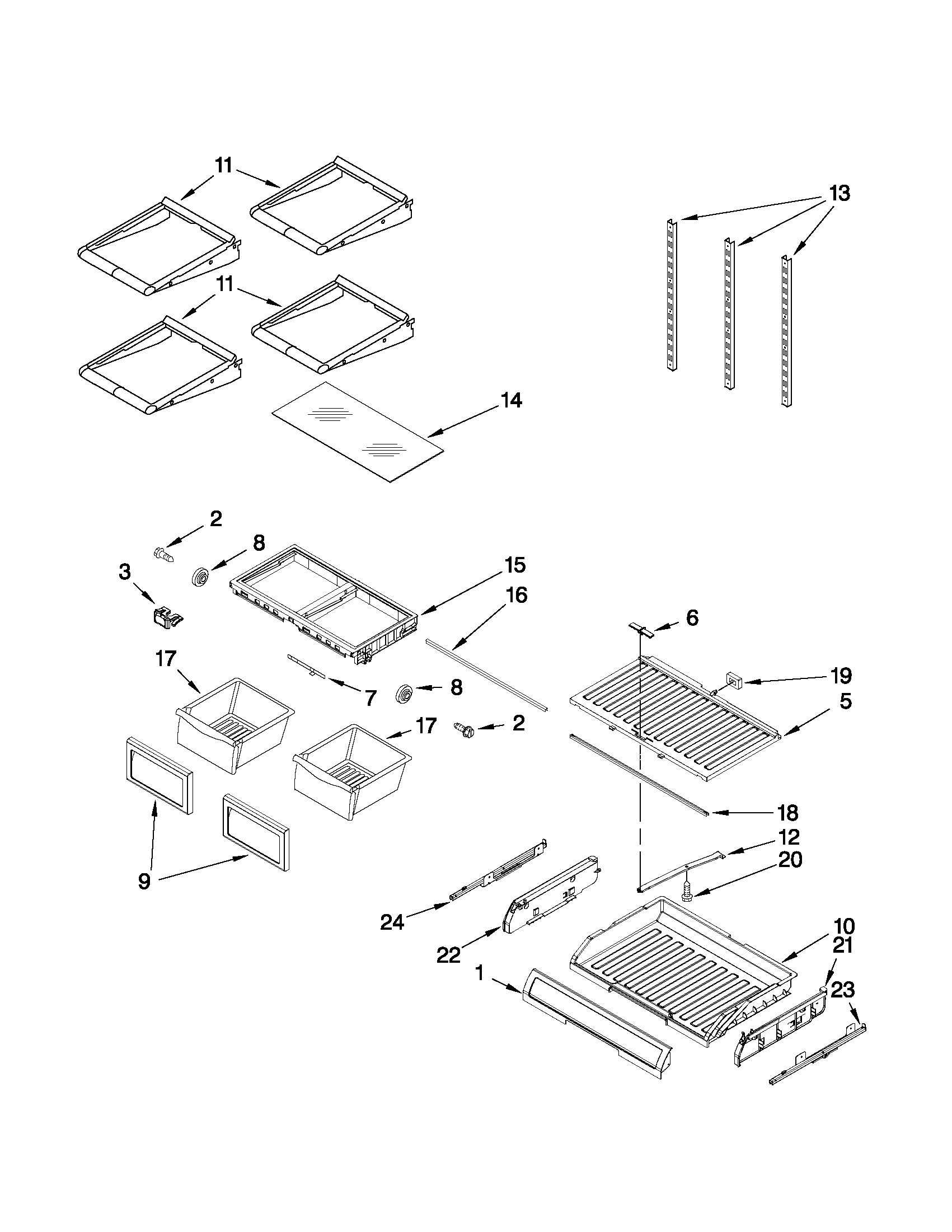 Shelf parts