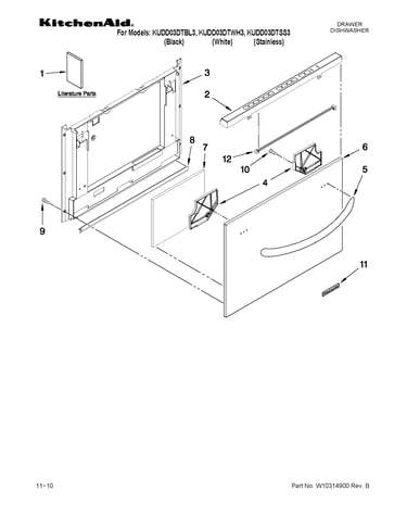 Front panel parts