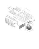 Upper and lower dishrack parts