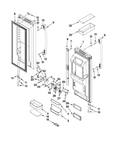 Refrigerator door parts