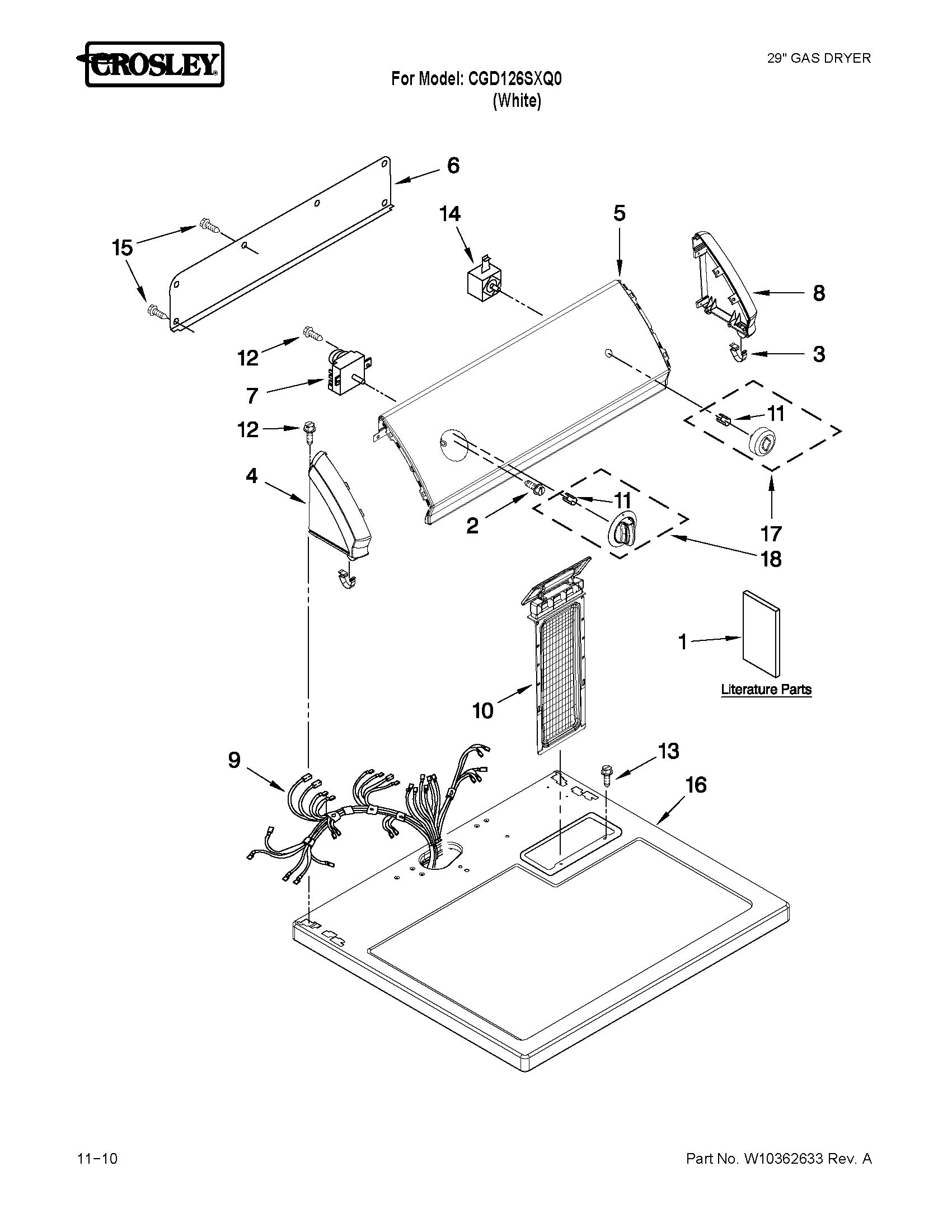 Top and console parts