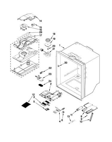 Refrigerator liner parts