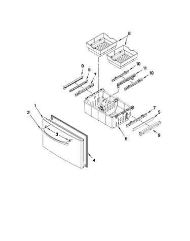 Freezer door parts