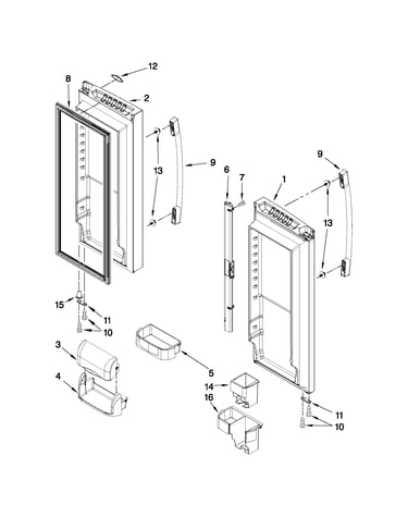 Refrigerator door parts