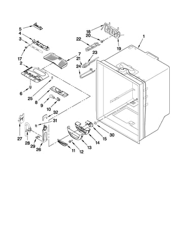 Refrigerator liner parts