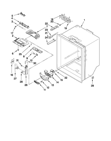 Refrigerator liner parts