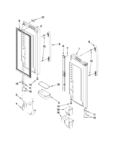 Refrigerator door parts