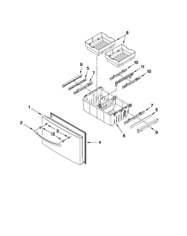 Freezer door parts