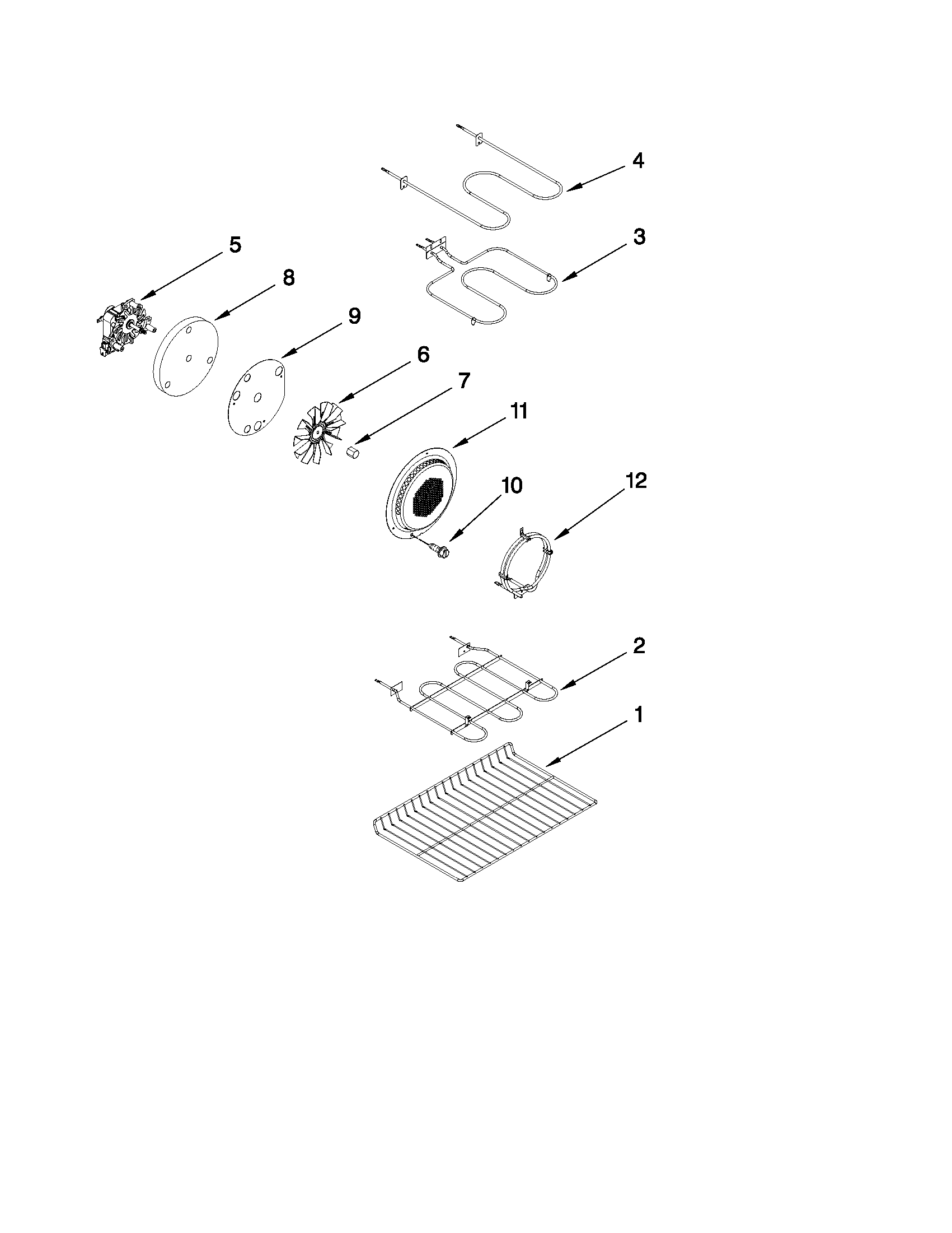 Internal oven parts