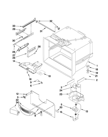 Freezer liner parts