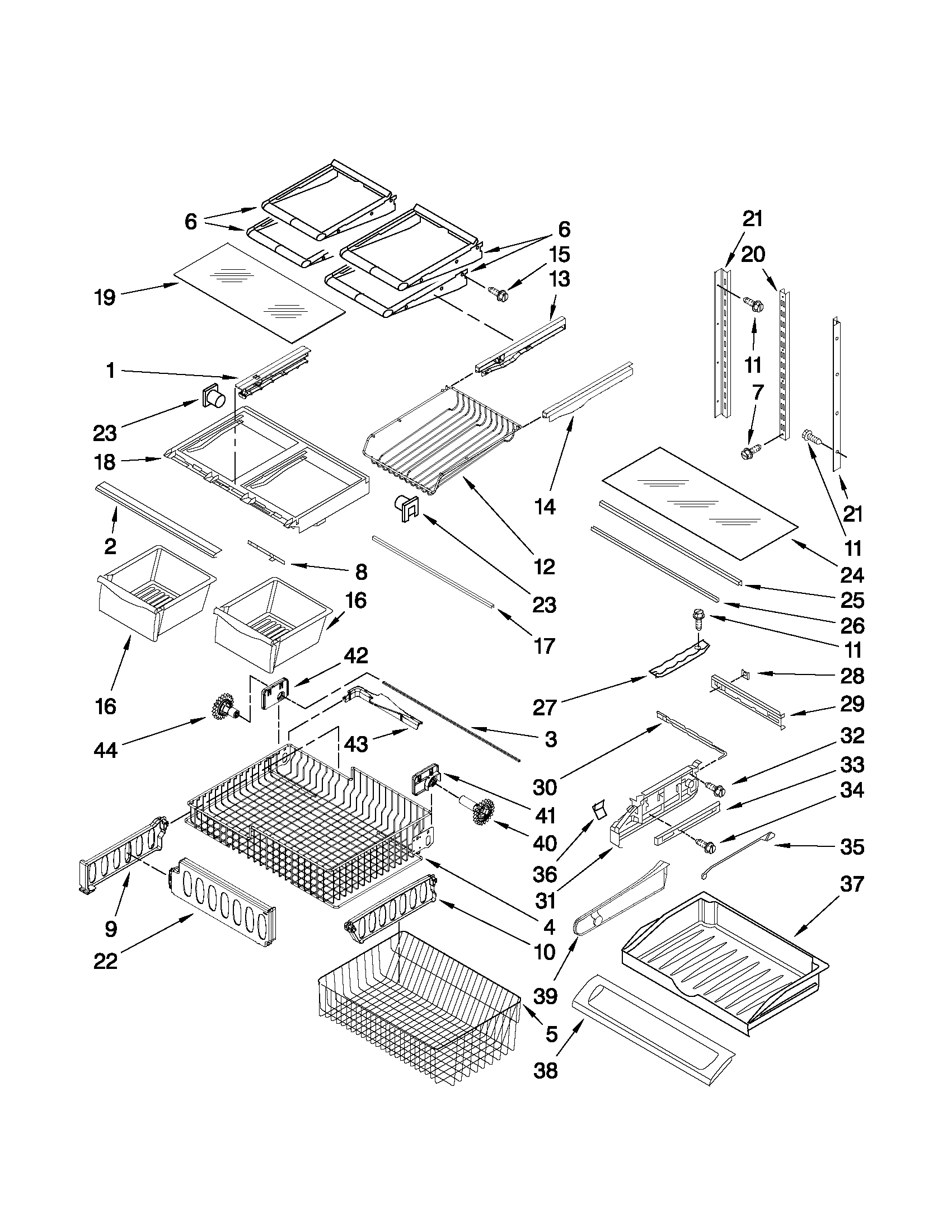 Shelf parts