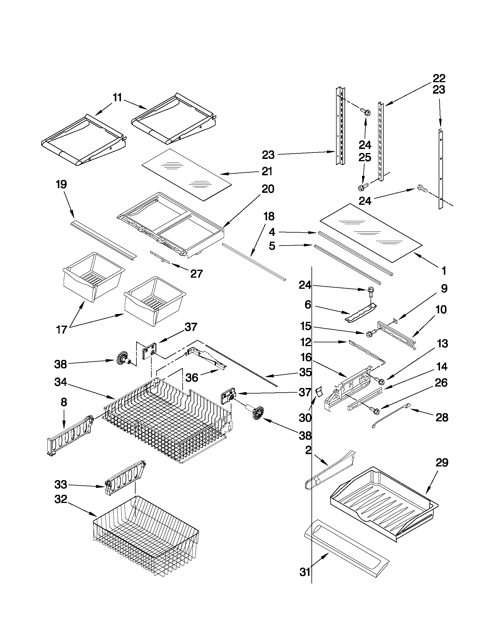 Shelf parts
