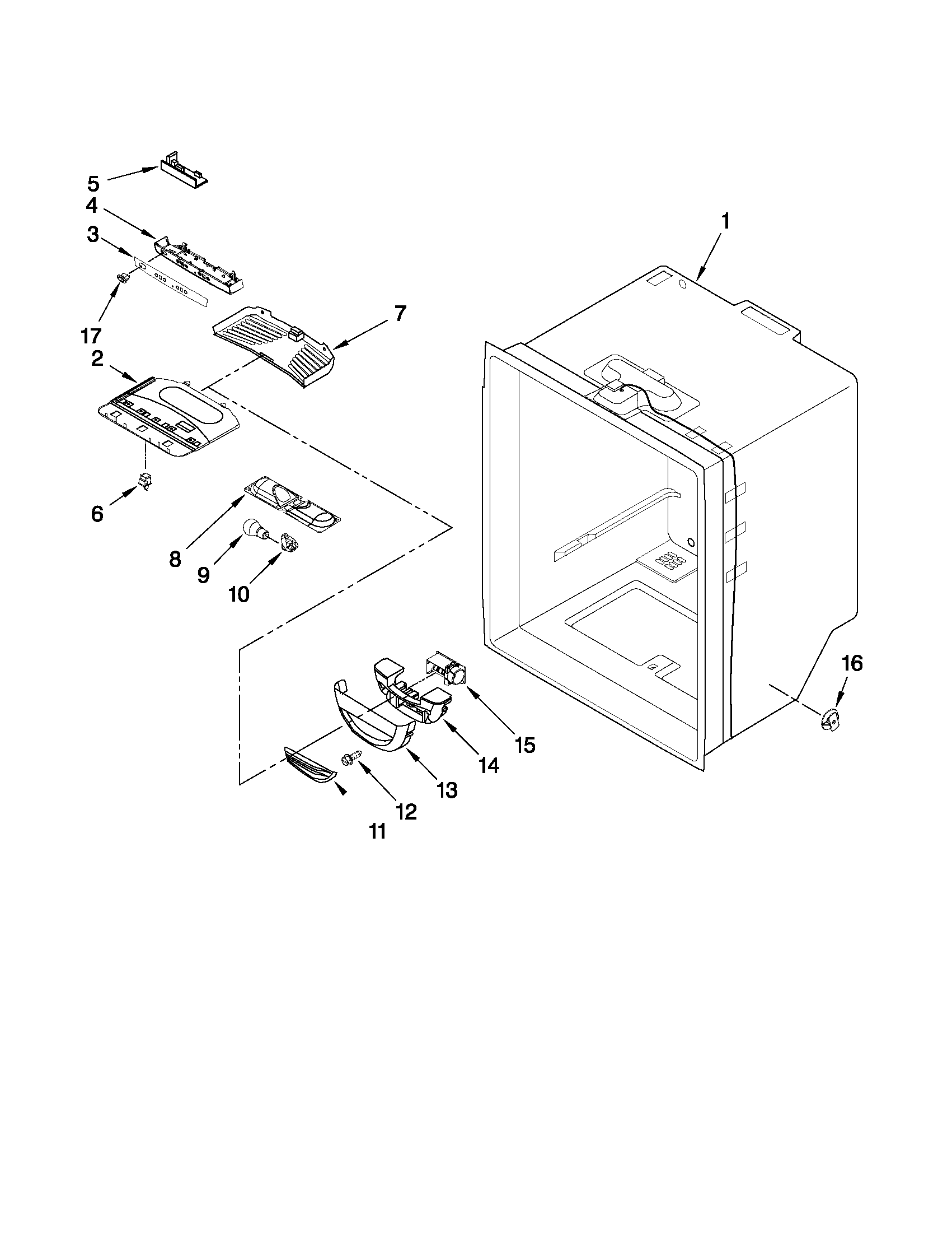 Refrigerator liner parts