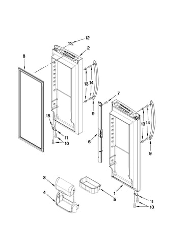 Refrigerator door parts