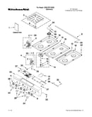 Cooktop, burner and grate parts