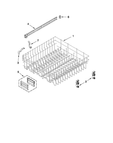 Upper rack and track parts