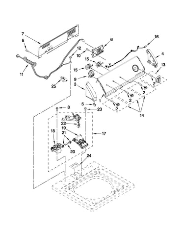 Controls and water inlet parts