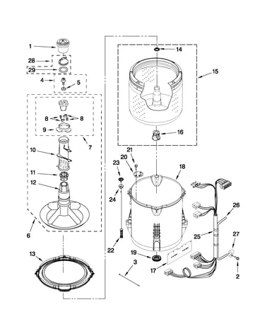 Basket and tub parts