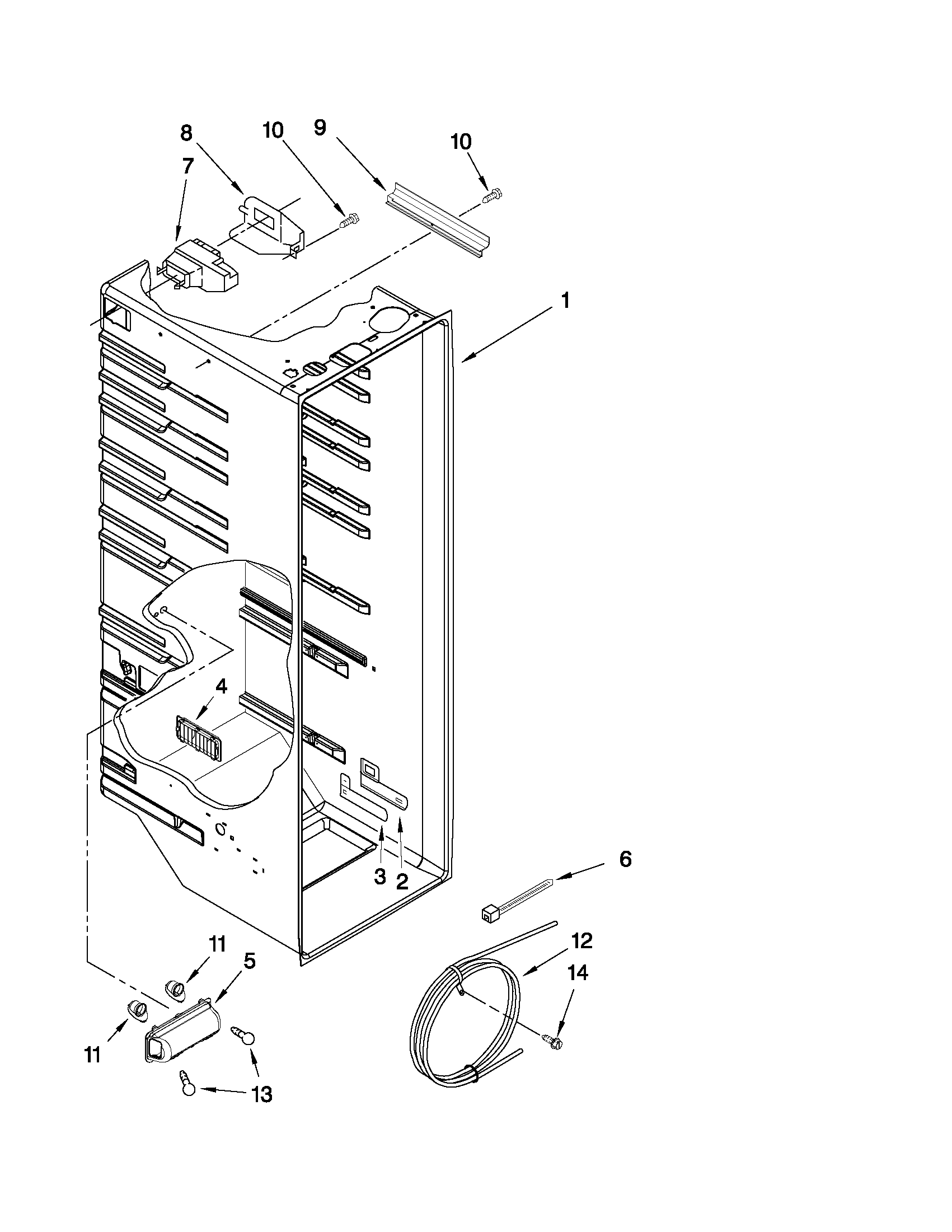 Refrigerator liner parts
