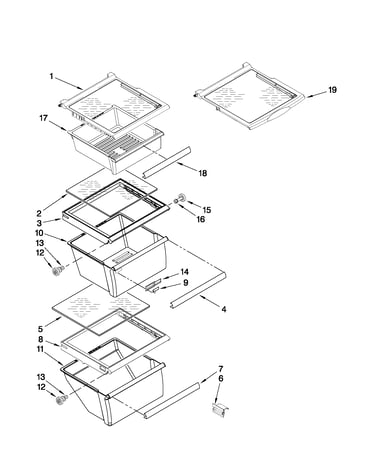 Refrigerator shelf parts