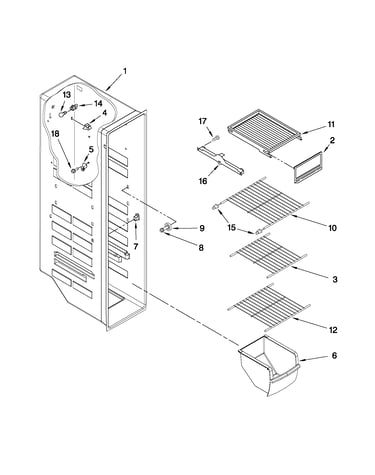 Freezer liner parts