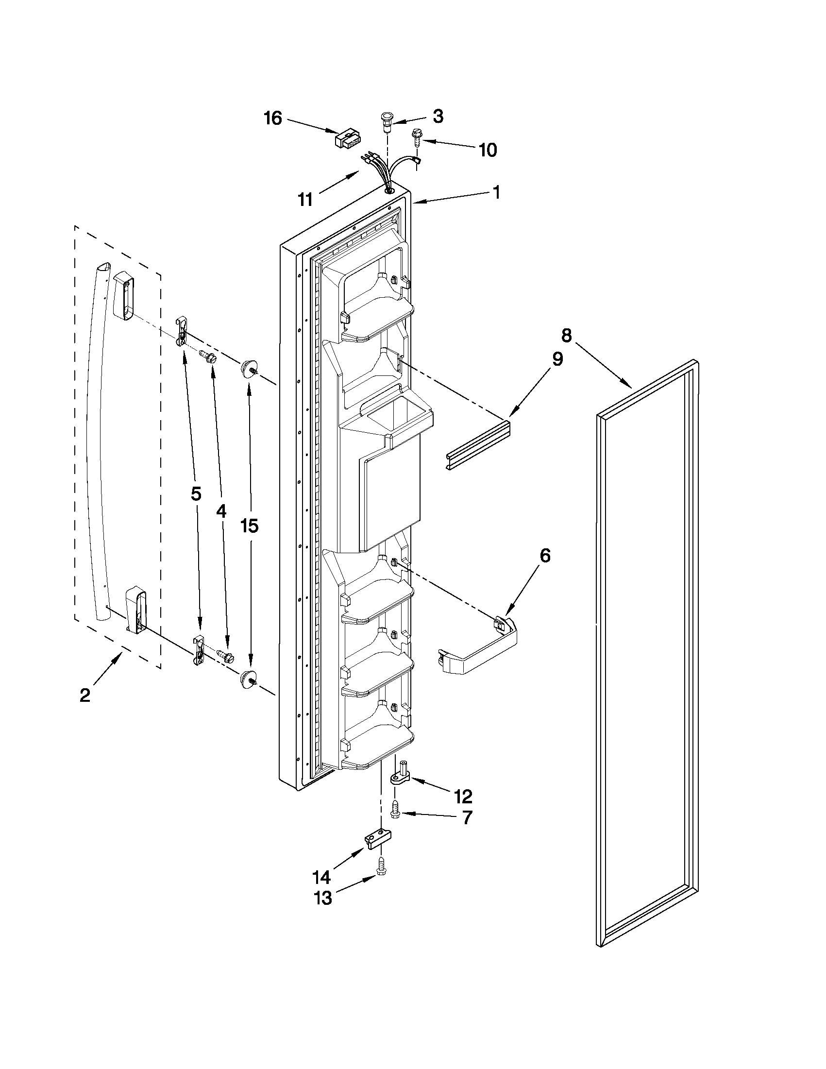 Freezer door parts