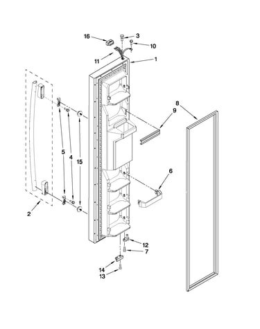 Freezer door parts