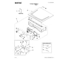 Maytag MGDE250XL0 top and console parts diagram