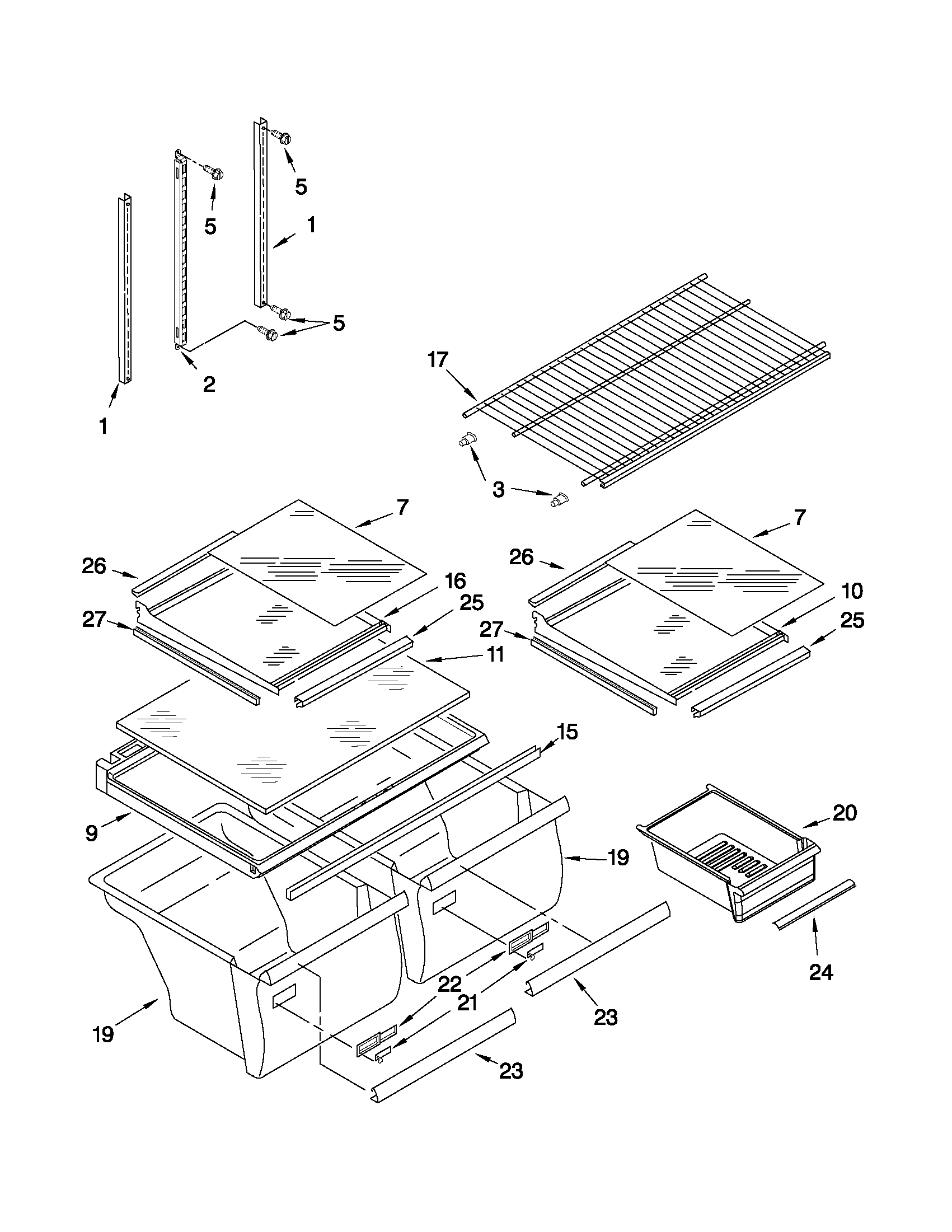 Shelf parts