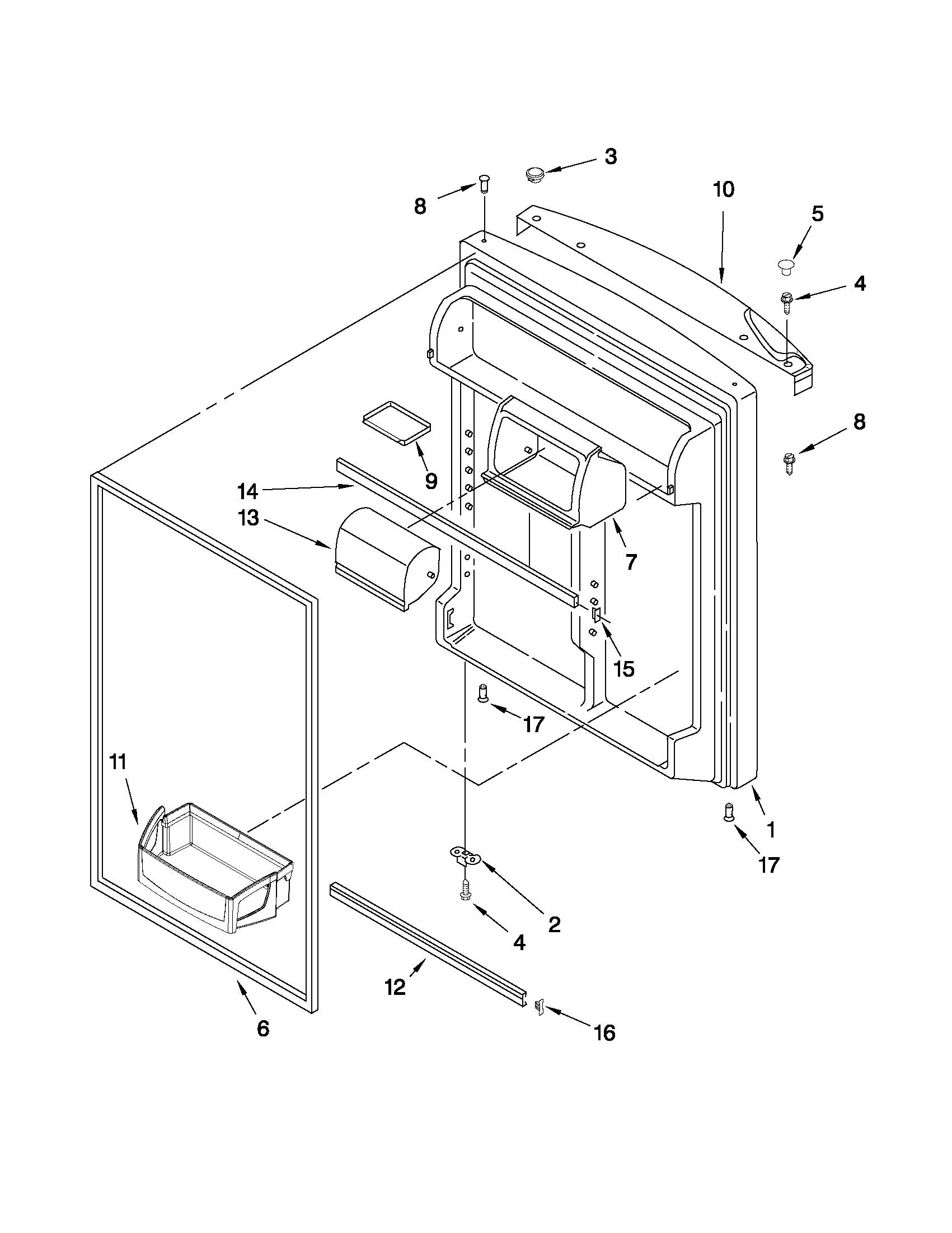 Refrigerator door parts