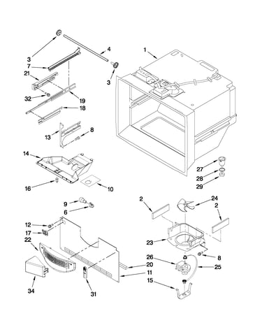 Freezer liner parts