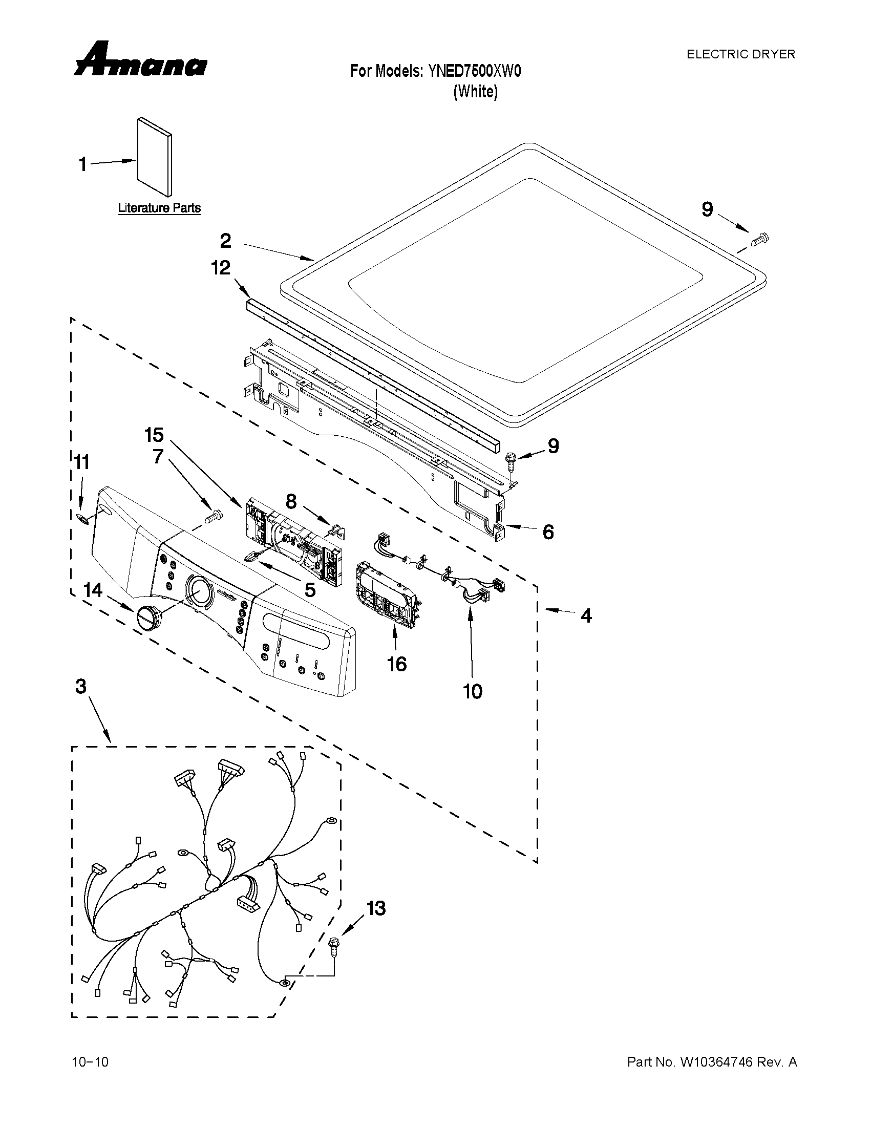 Top and console parts