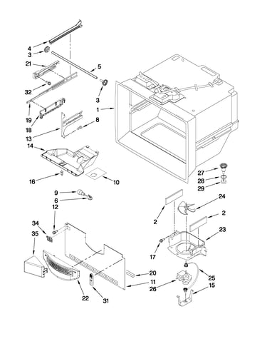 Freezer liner parts