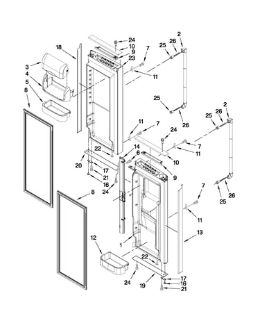 Refrigerator door parts