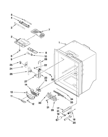 Refrigerator liner parts