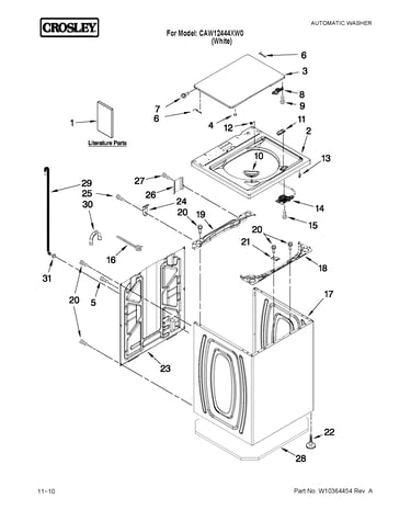 Top and cabinet parts