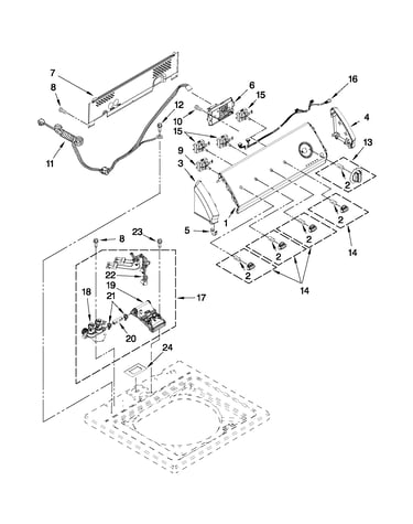 Console and water inlet parts