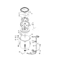 Crosley CAW12444XW0 basket and tub parts diagram