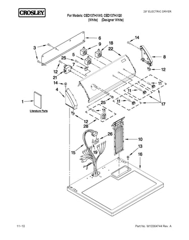 Top and console parts