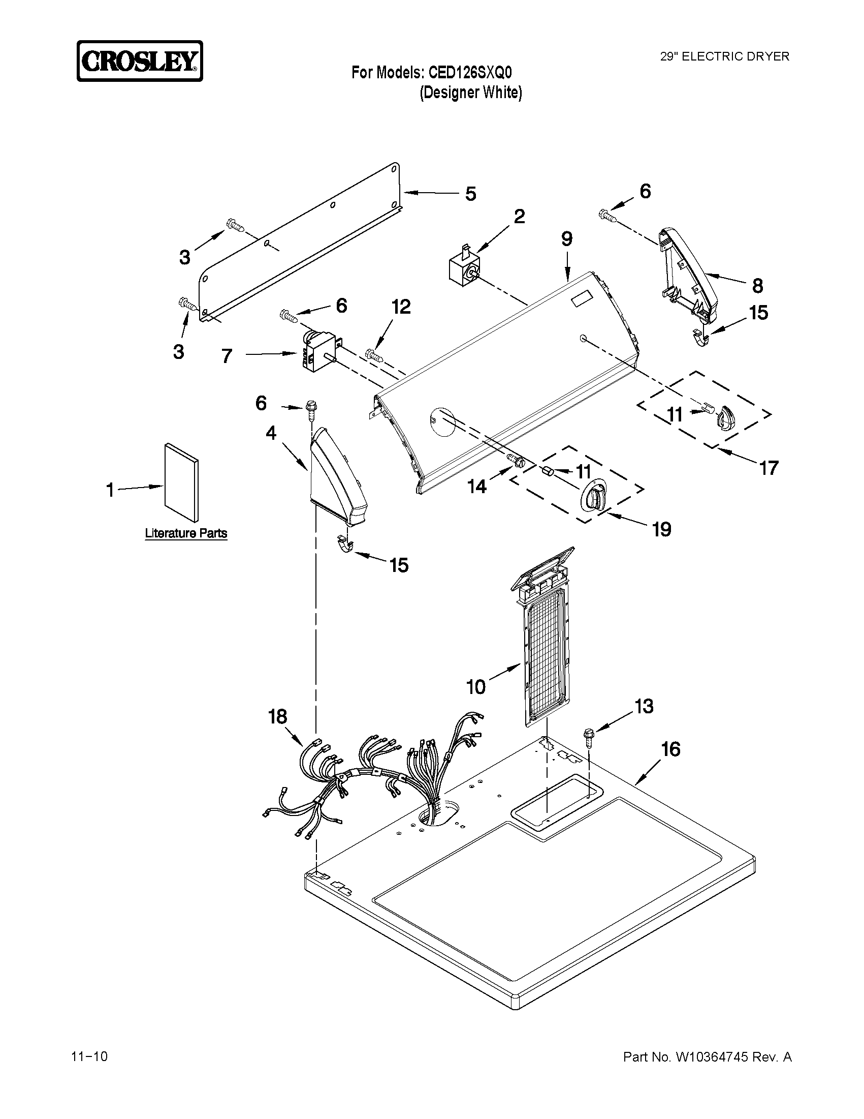 Top and console parts