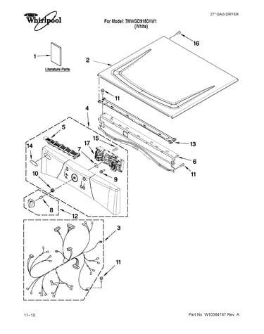 Top and console parts