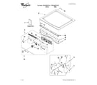 Whirlpool 7MWGD9270XR1 top and console parts diagram