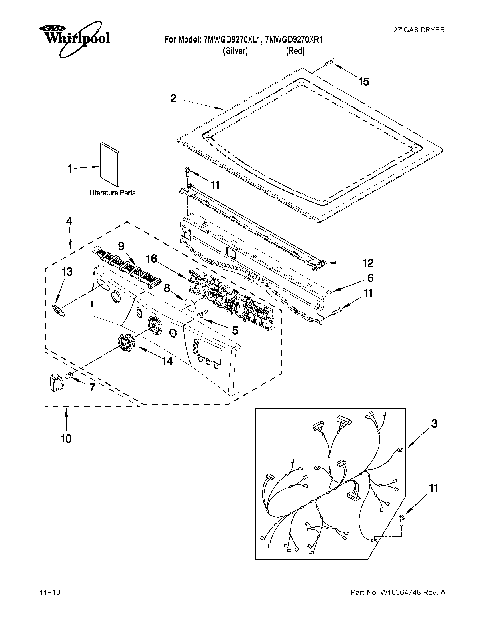 Top and console parts