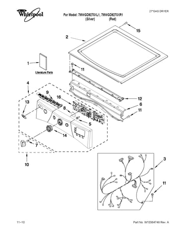 Top and console parts
