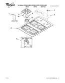Cooktop, burner and grate parts