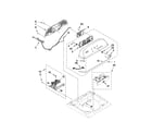 Whirlpool WTW5610XW0 console and dispenser parts diagram