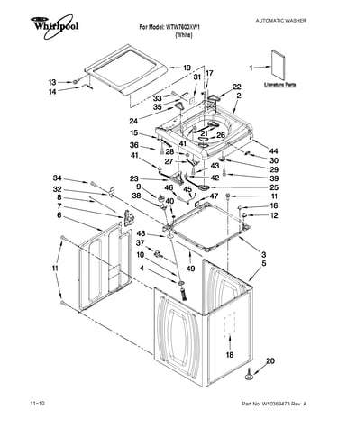 Top and cabinet parts